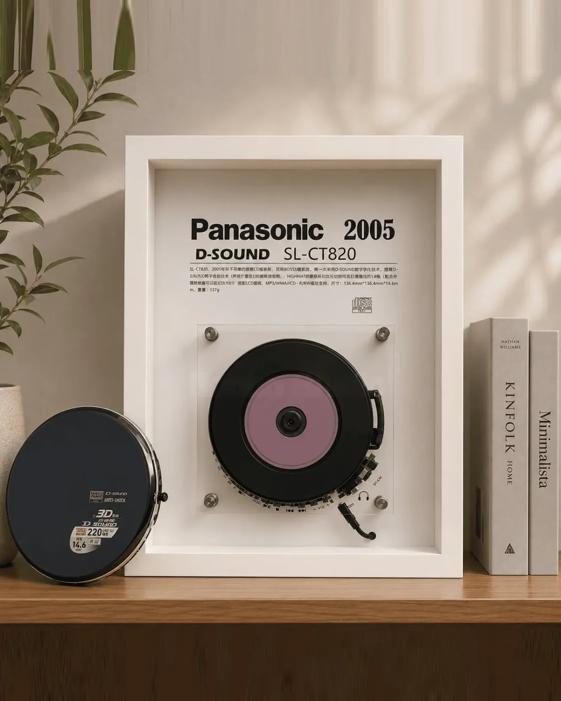 Vintage CD Player Display Frame · SL-CT820
